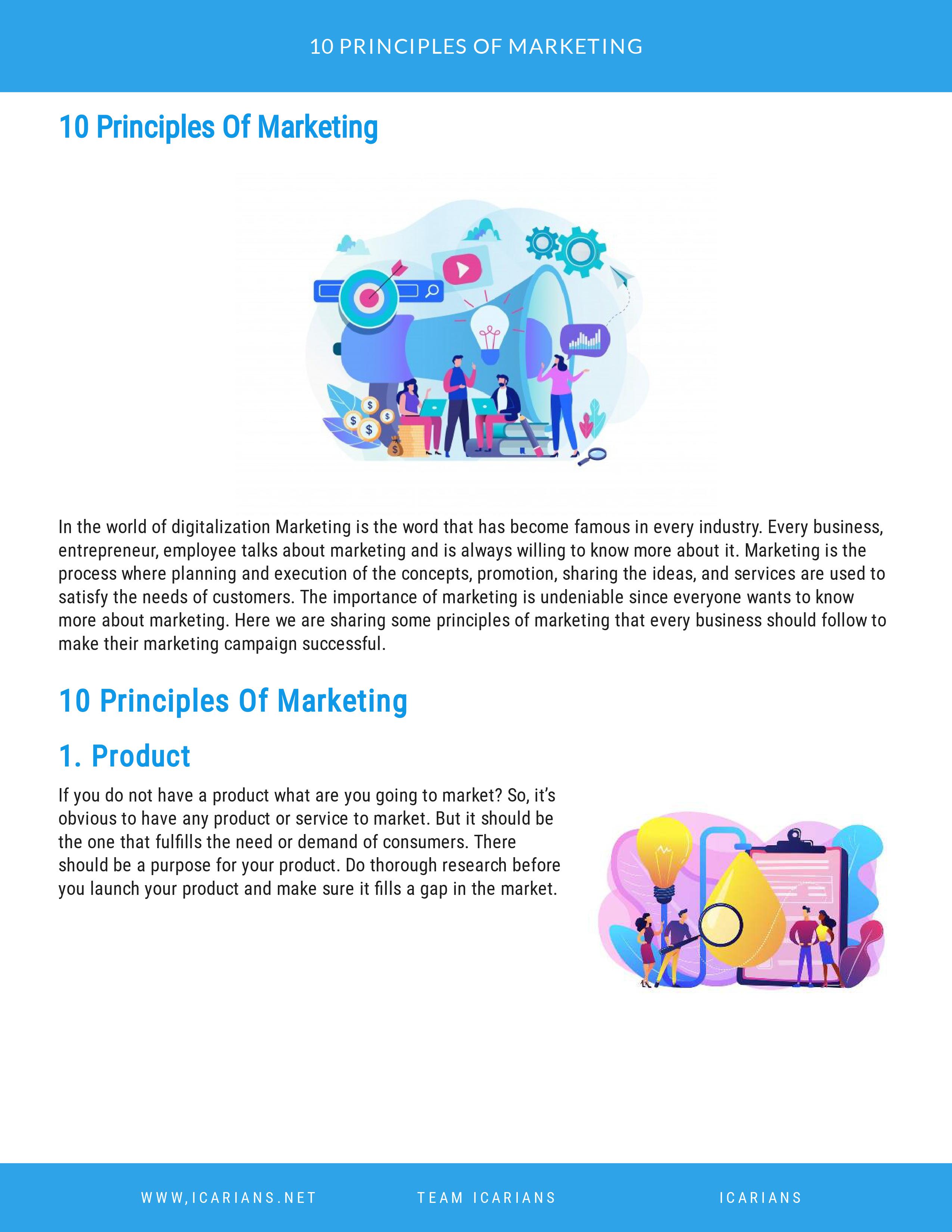 10 Principles of Marketing