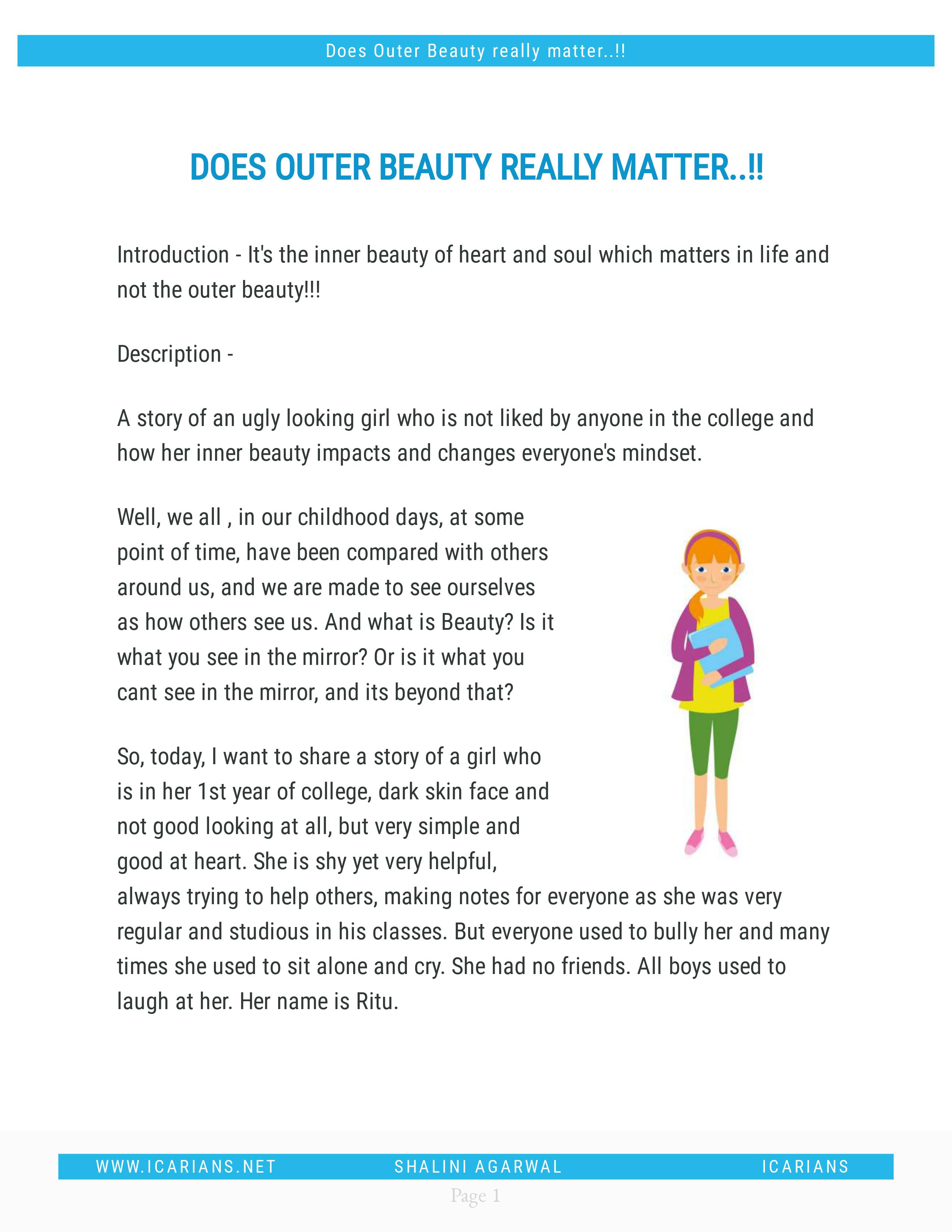 DOES OUTER BEAUTY REALLY MATTER