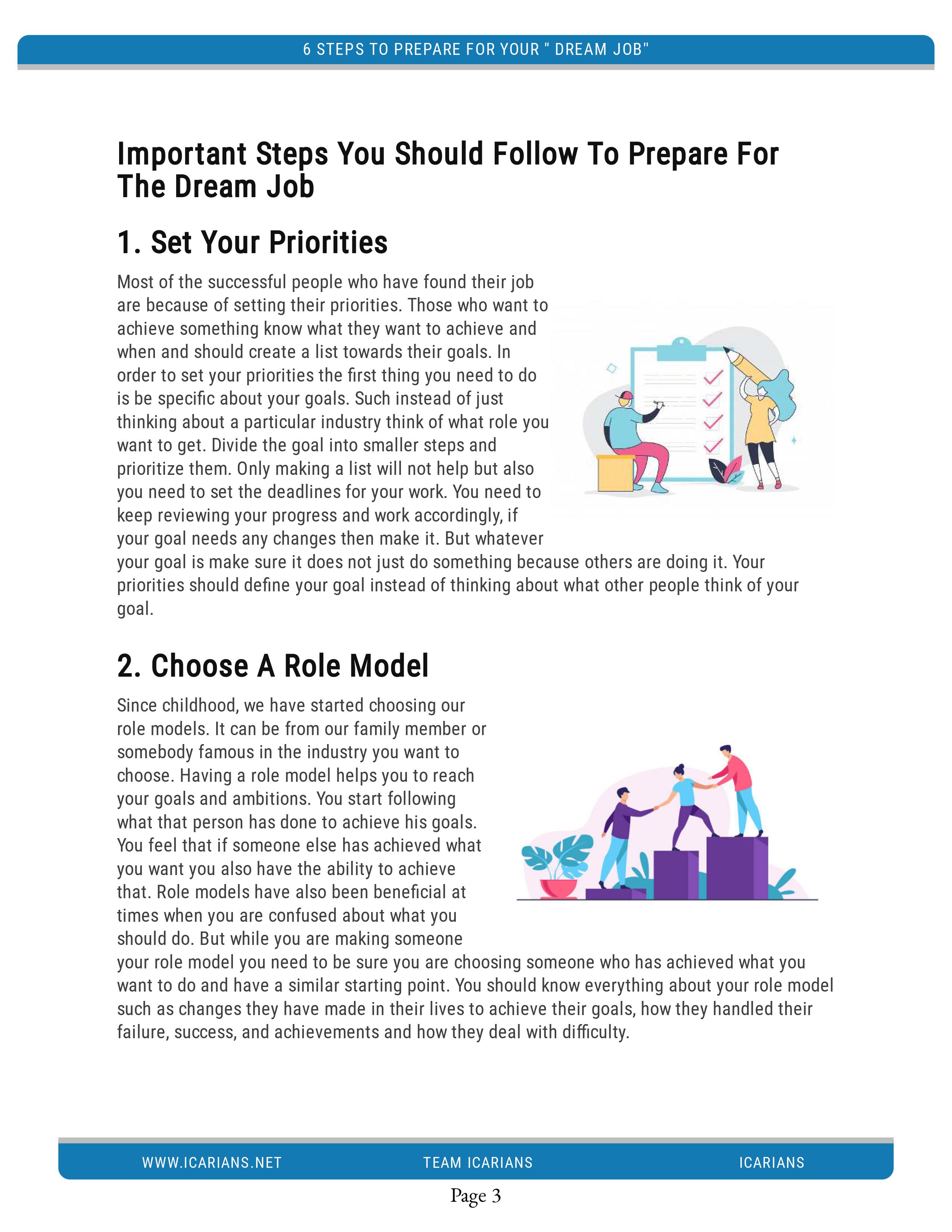 6 Steps To Prepare For Your “Dream Job “